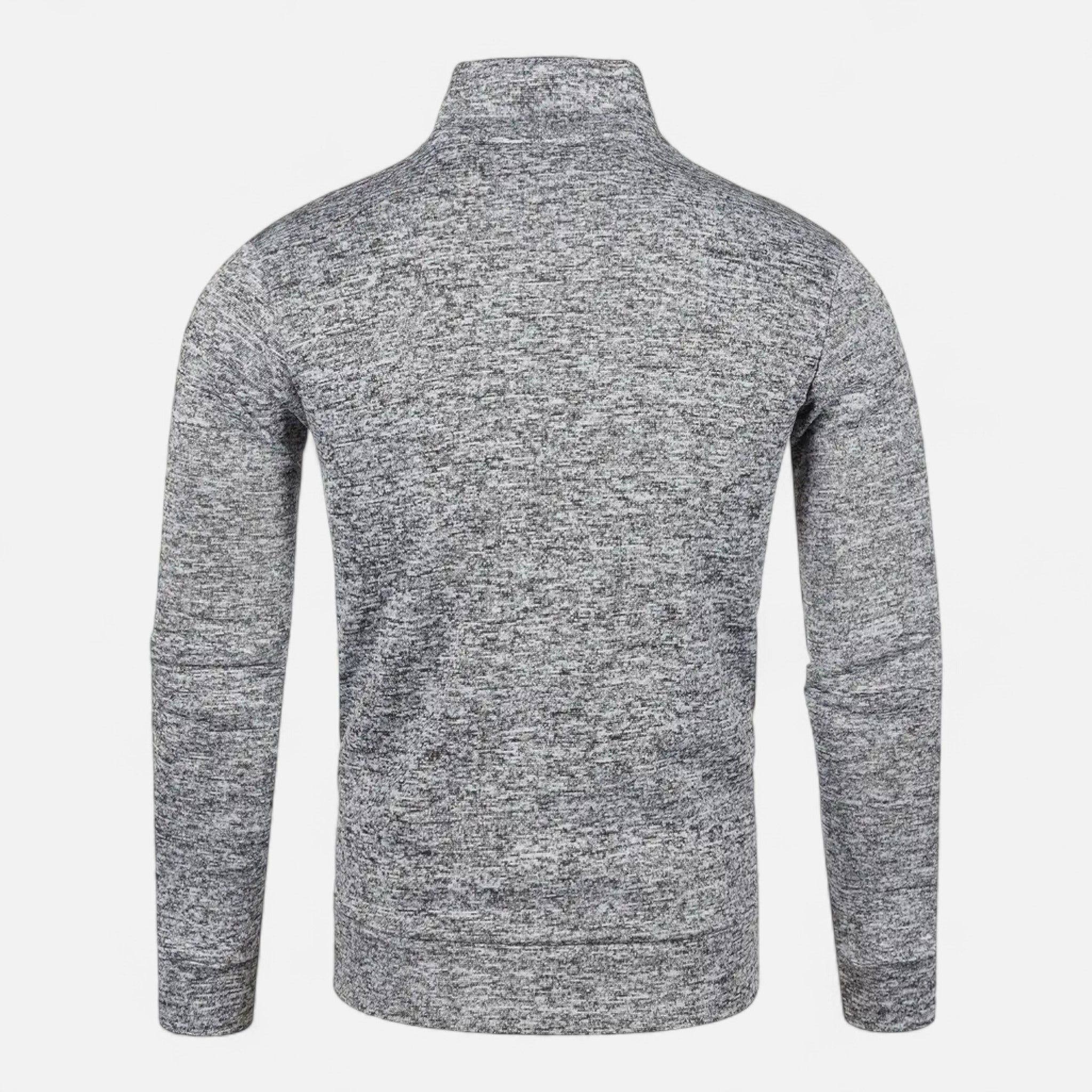 VELYXA | Men’s Knit Cardigan with Stand Collar – Wool-Cotton Blend