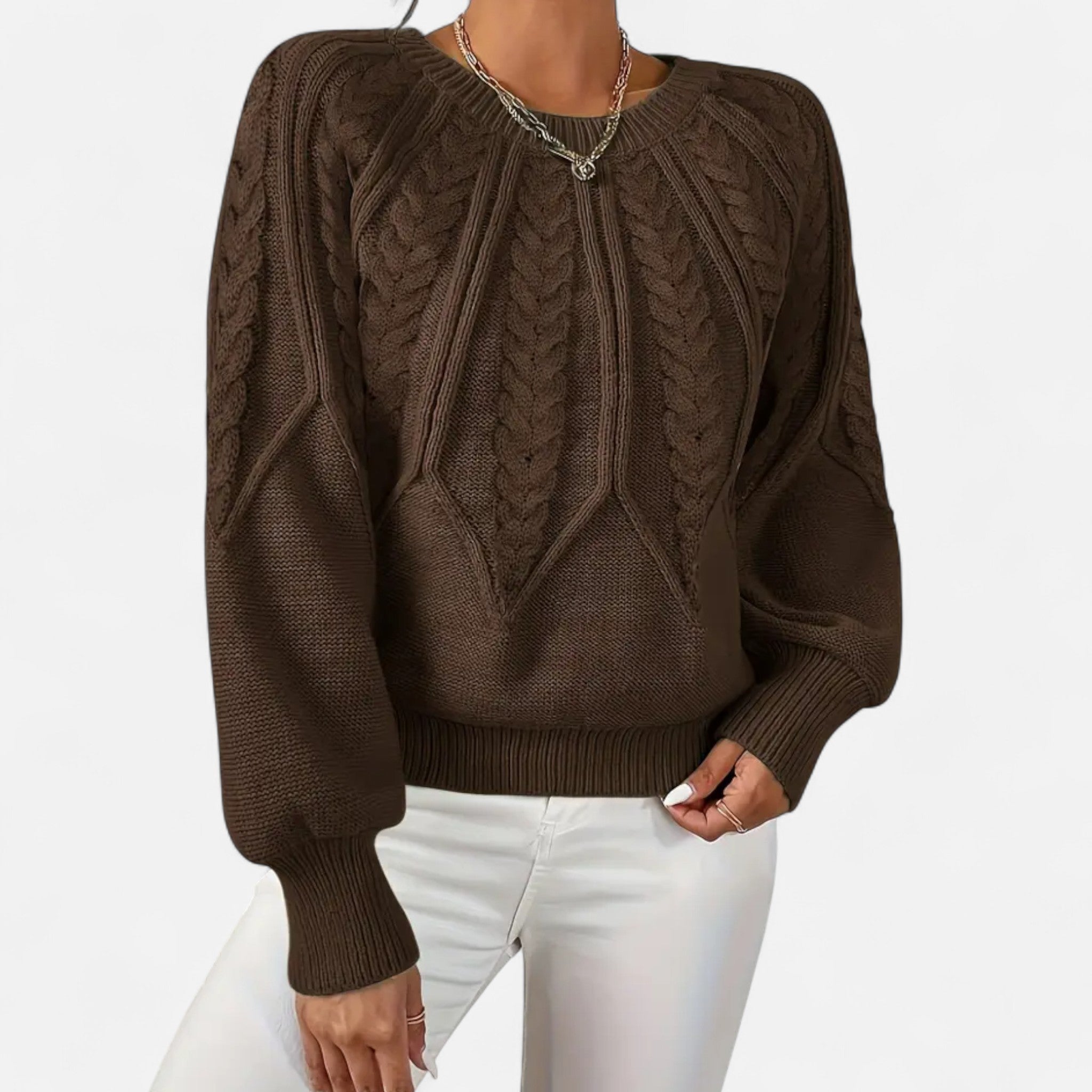 VELYXA | Women’s Pullover Sweater with Round Neck