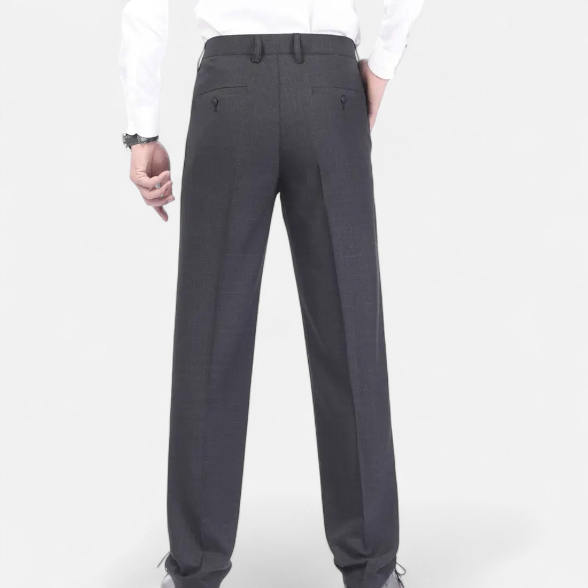 VELYXA | Men’s Classic Solid Dress Trousers