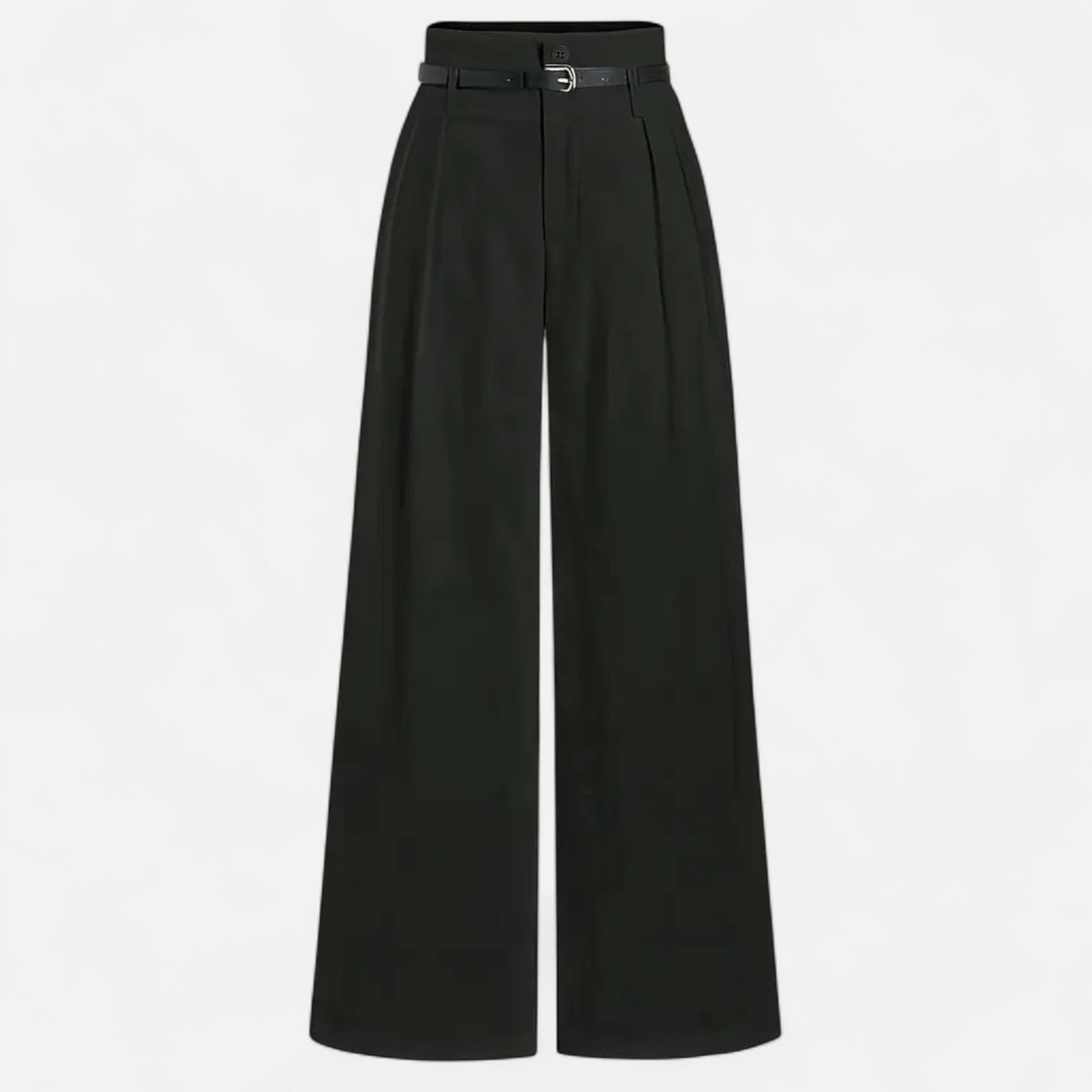 VELYXA | Women’s Pleated Wide-Leg Trousers with Belted Waist