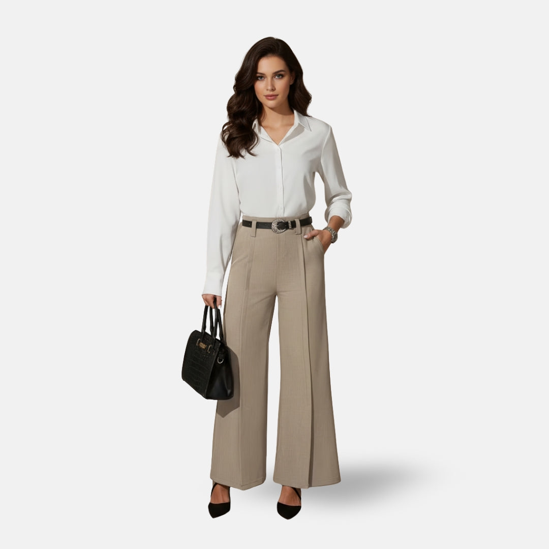 VELYXA | Women’s Wide-Leg Pants with Elastic Waist