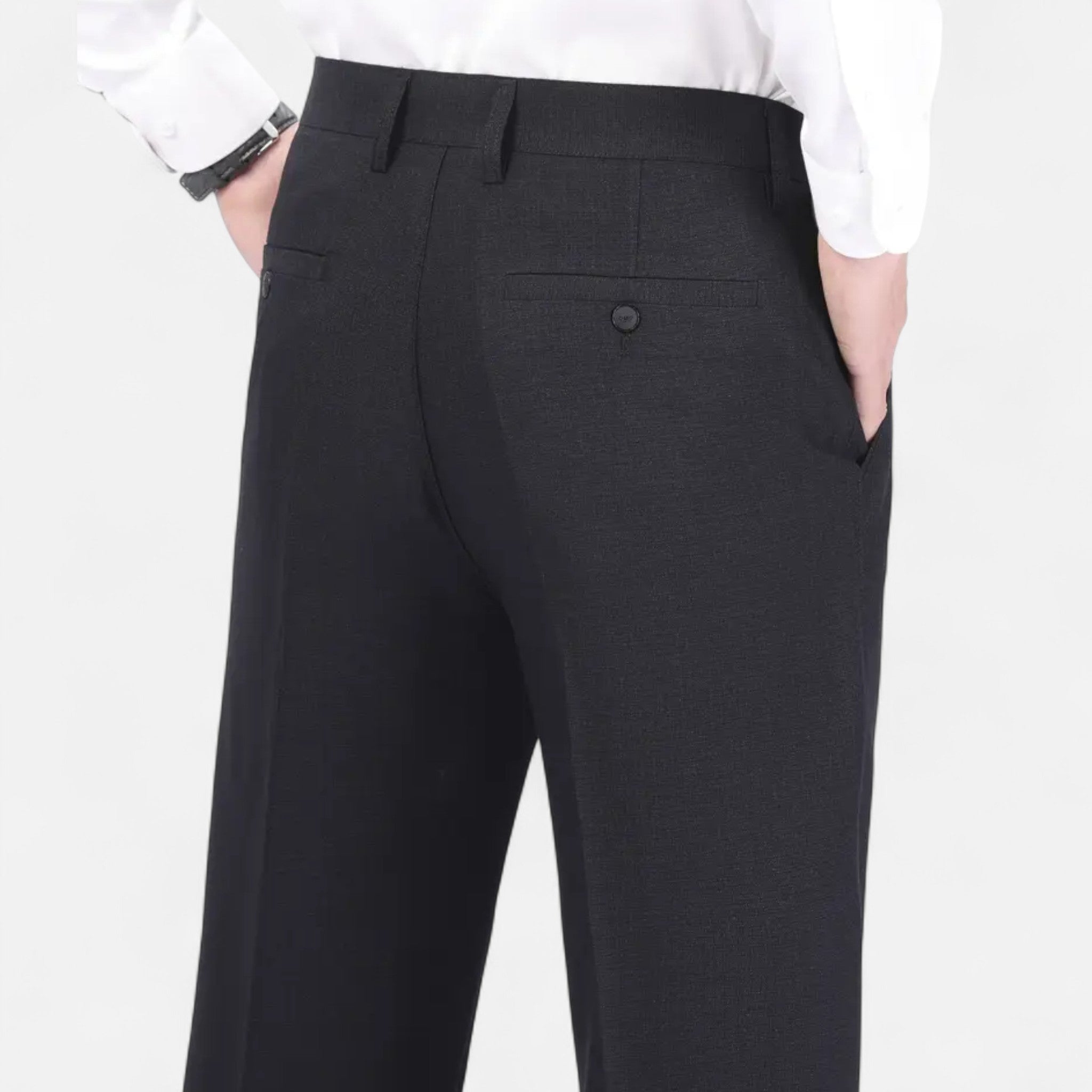 VELYXA | Men’s Classic Solid Dress Trousers