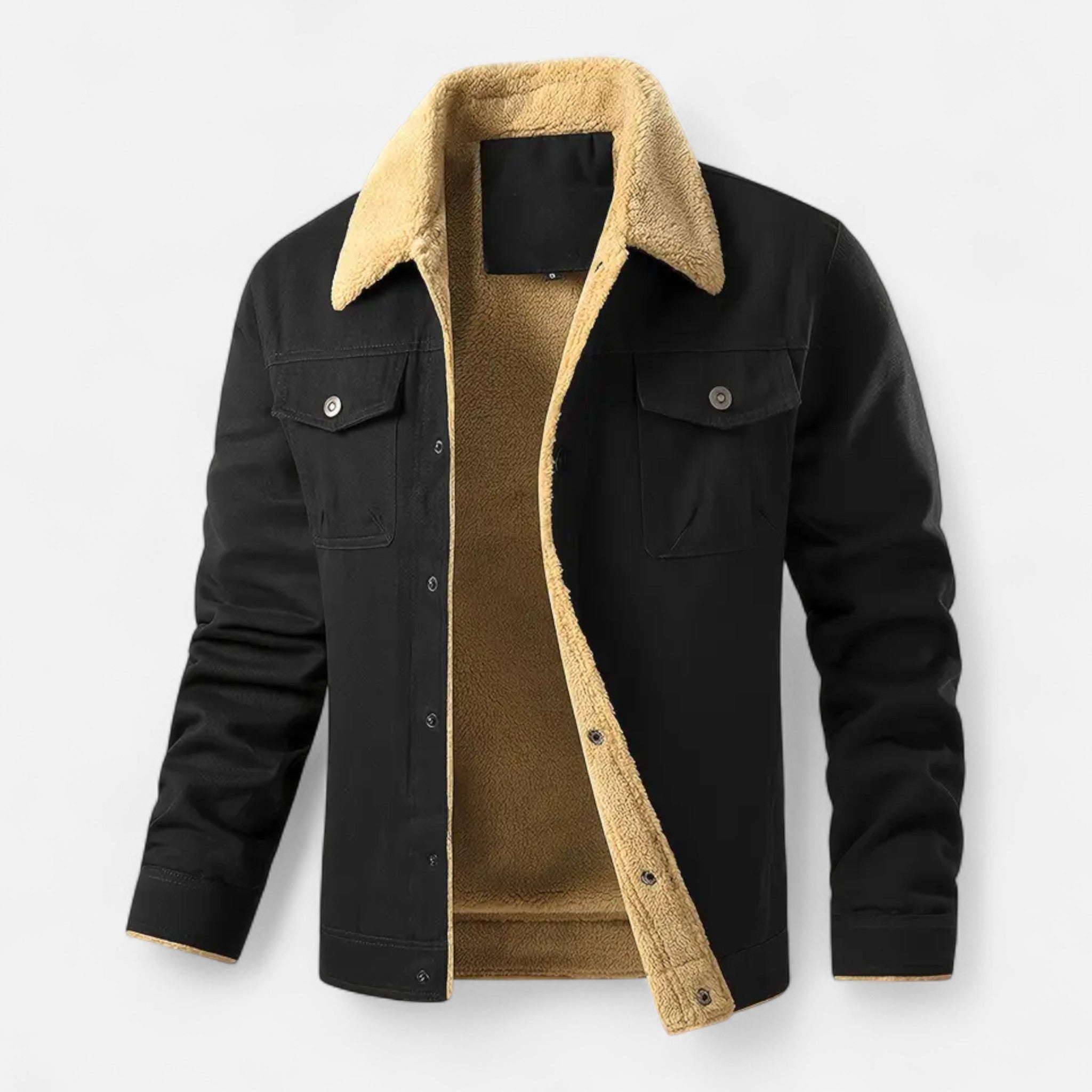 VELYXA | Men’s Fleece Zip-Up Jacket with Flap Pockets