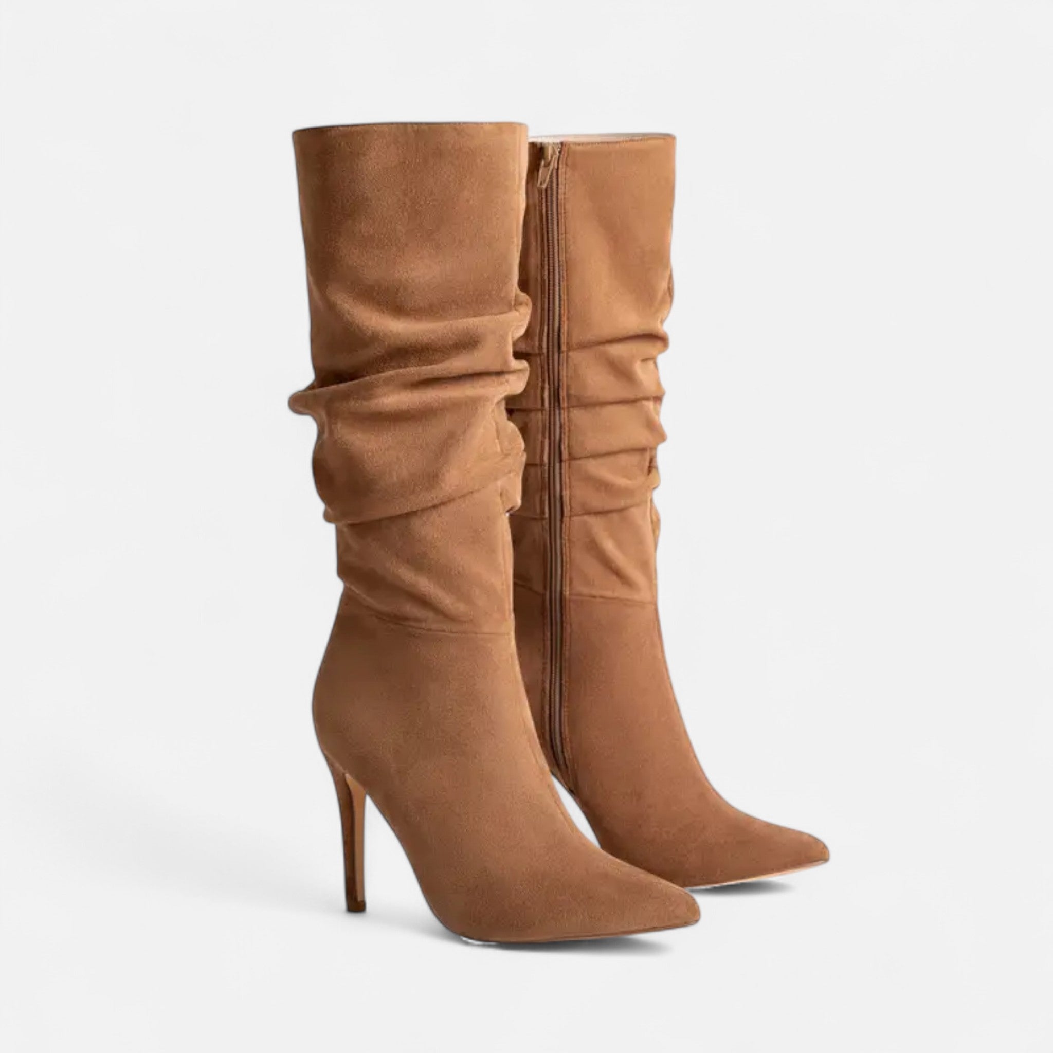 VELYXA | Women’s Stiletto Knee-High Boots with Side Zipper