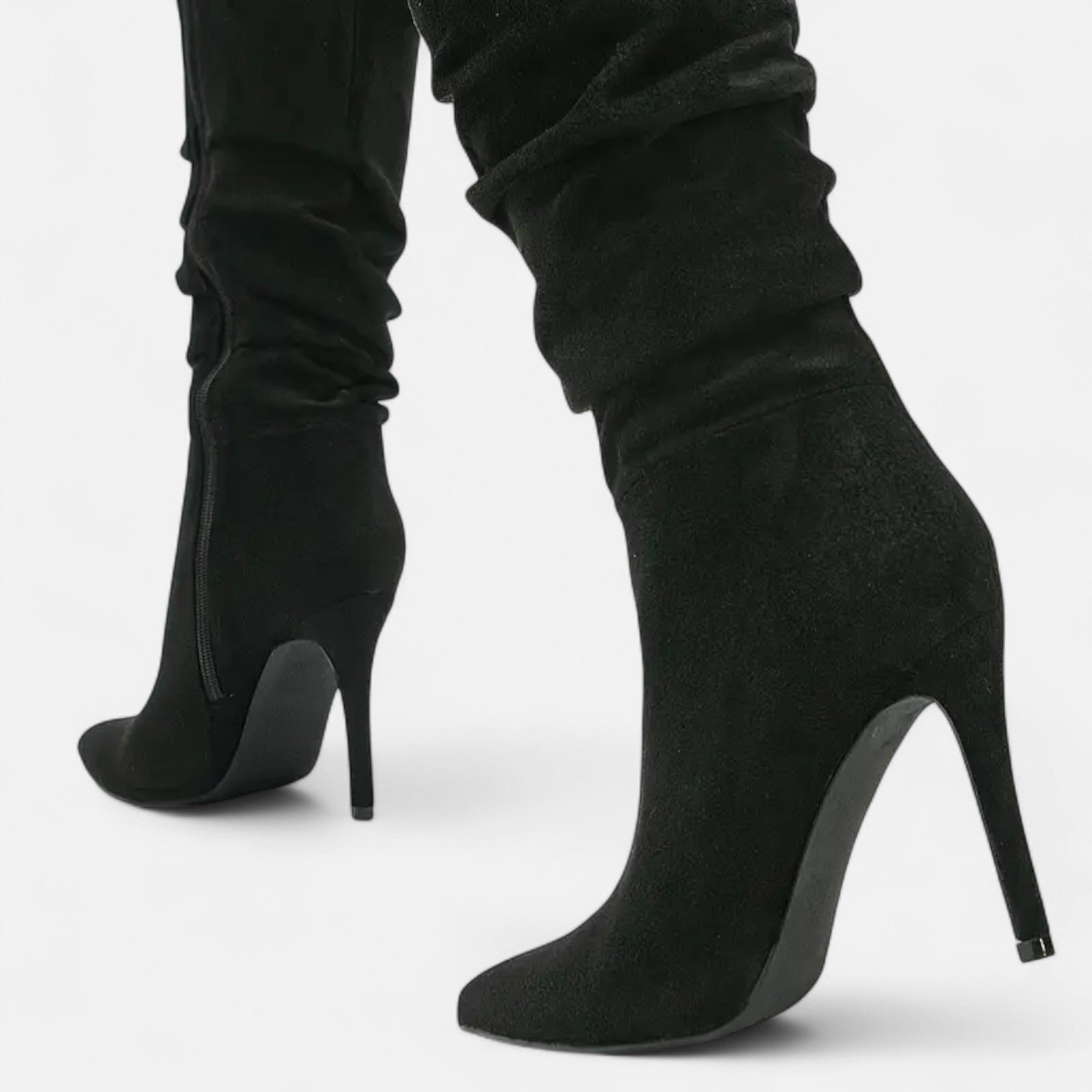VELYXA | Women’s Stiletto Knee-High Boots with Side Zipper