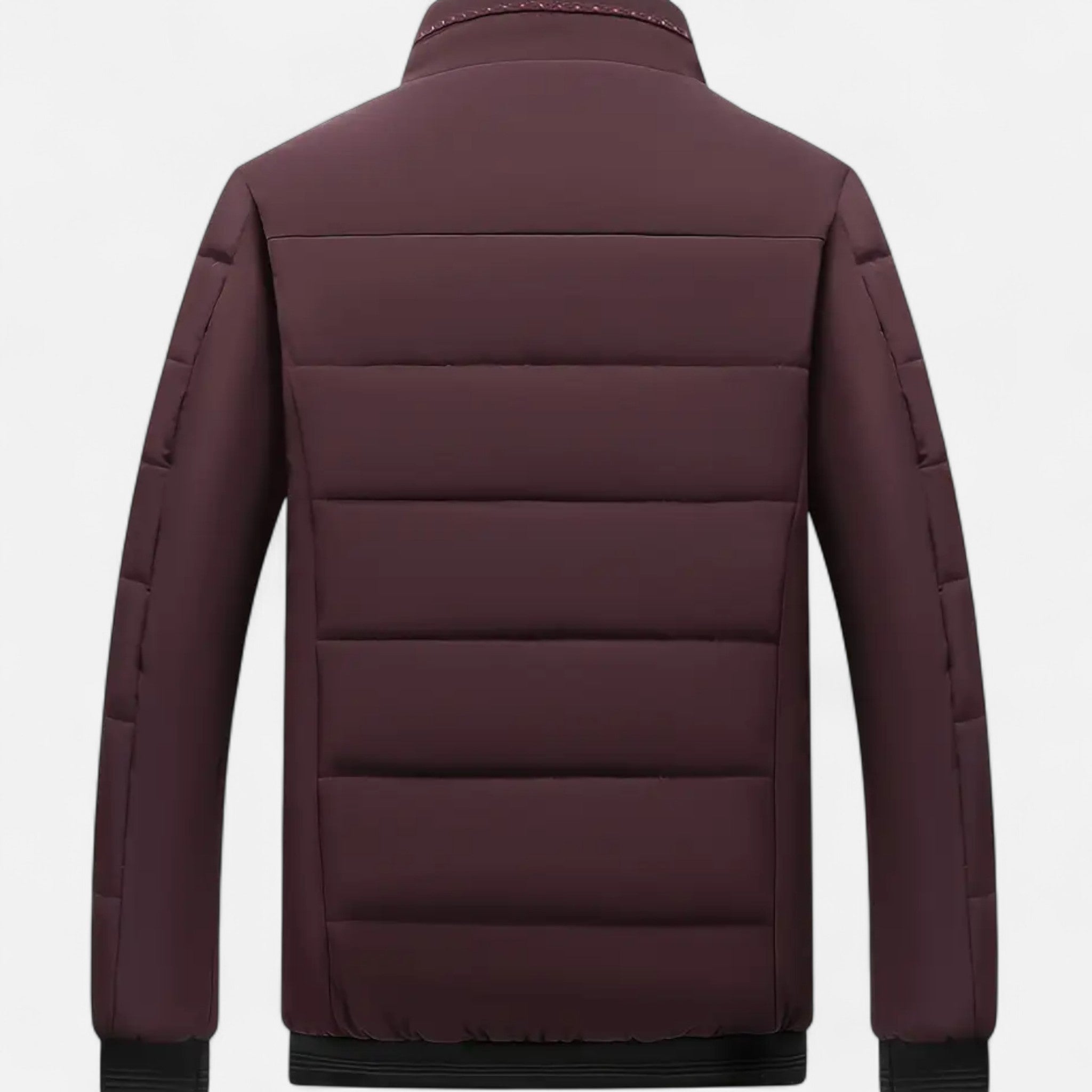 VELYXA | Men’s Zip-Up Polyester Jacket with Stand Collar