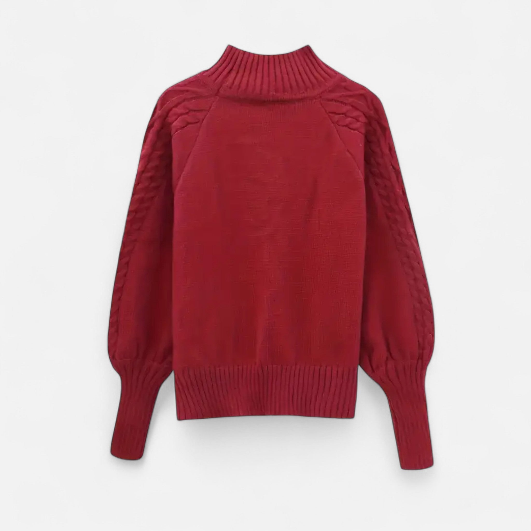 VELYXA | Women’s Knit Pullover Sweater with Half-High Collar
